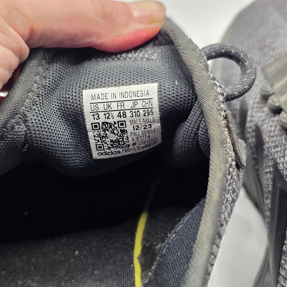 Adidas Kaptir 3.0 Mens Size 13 Grey Carbon Fair Knit Athletic Sneakers IF1774 - Picture 6 of 8